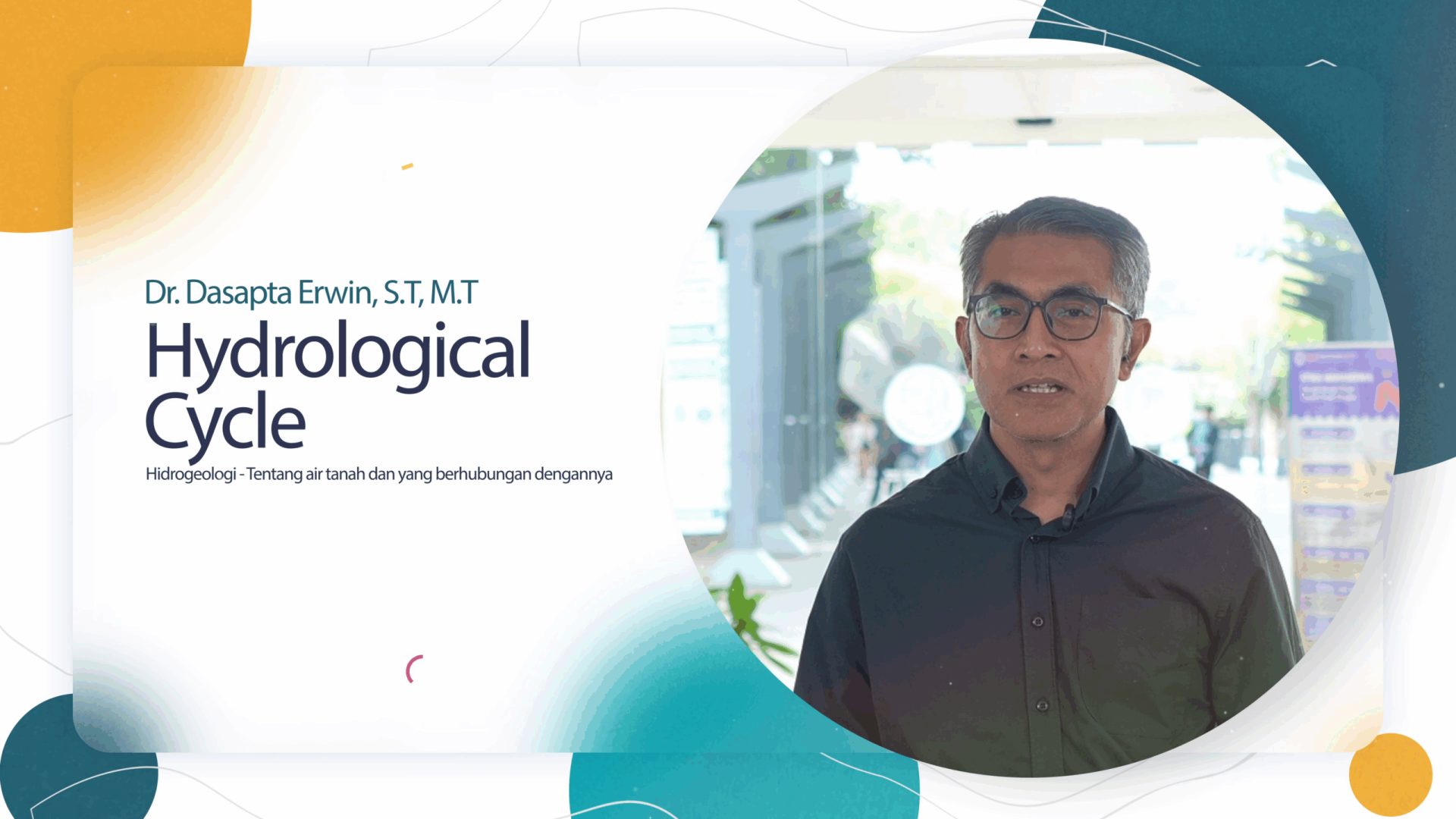 ICE Masterclass: Hidrogeologi tentang air tanah dan yang berhubungan dengannya