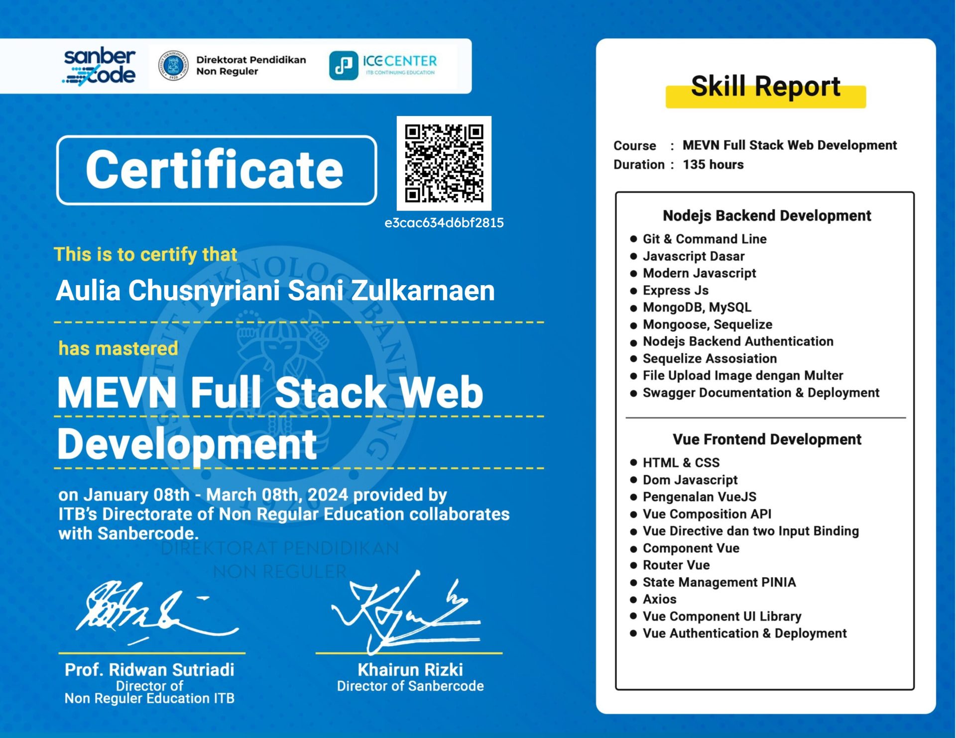 MEVN Full Stack Web Development