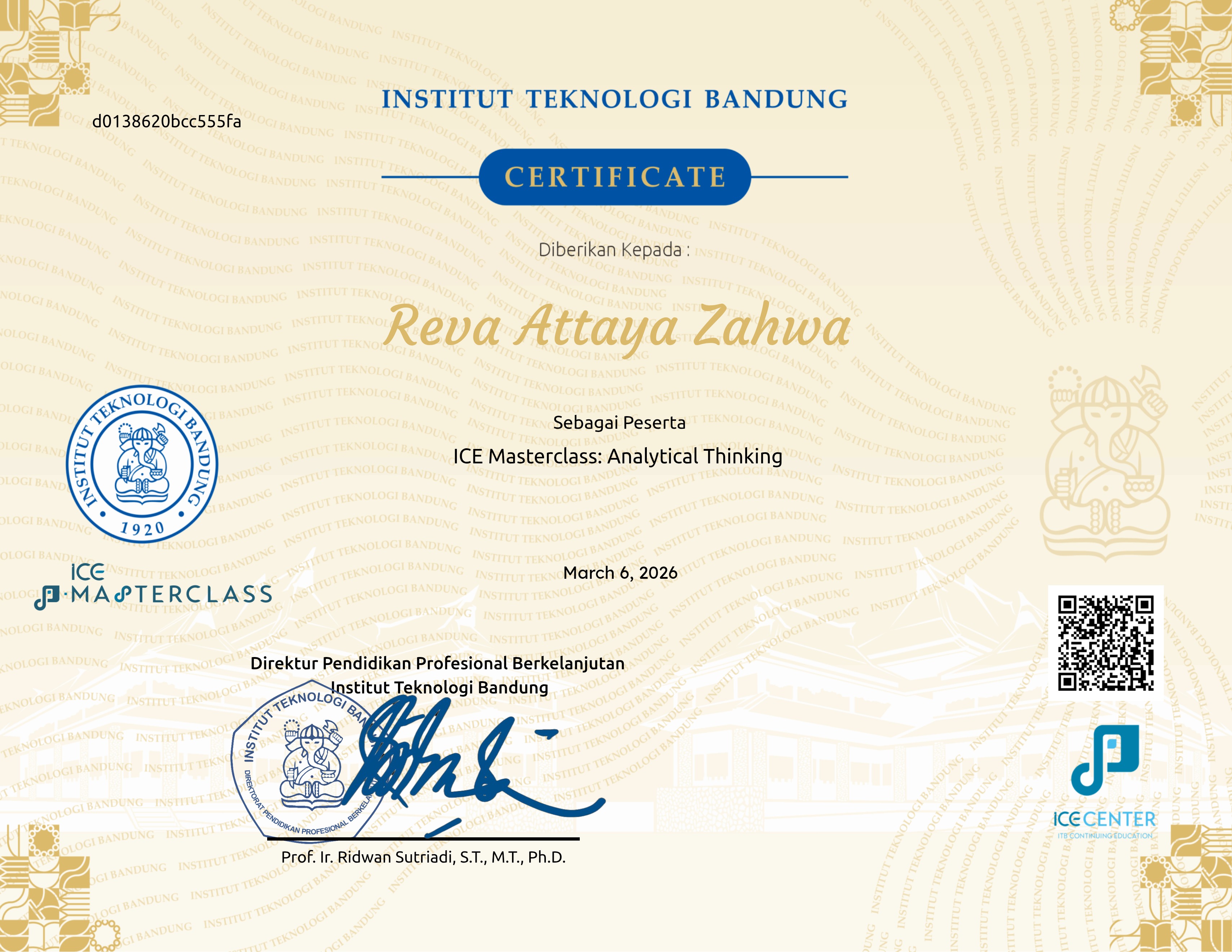 ICE Masterclass: Analytical Thinking