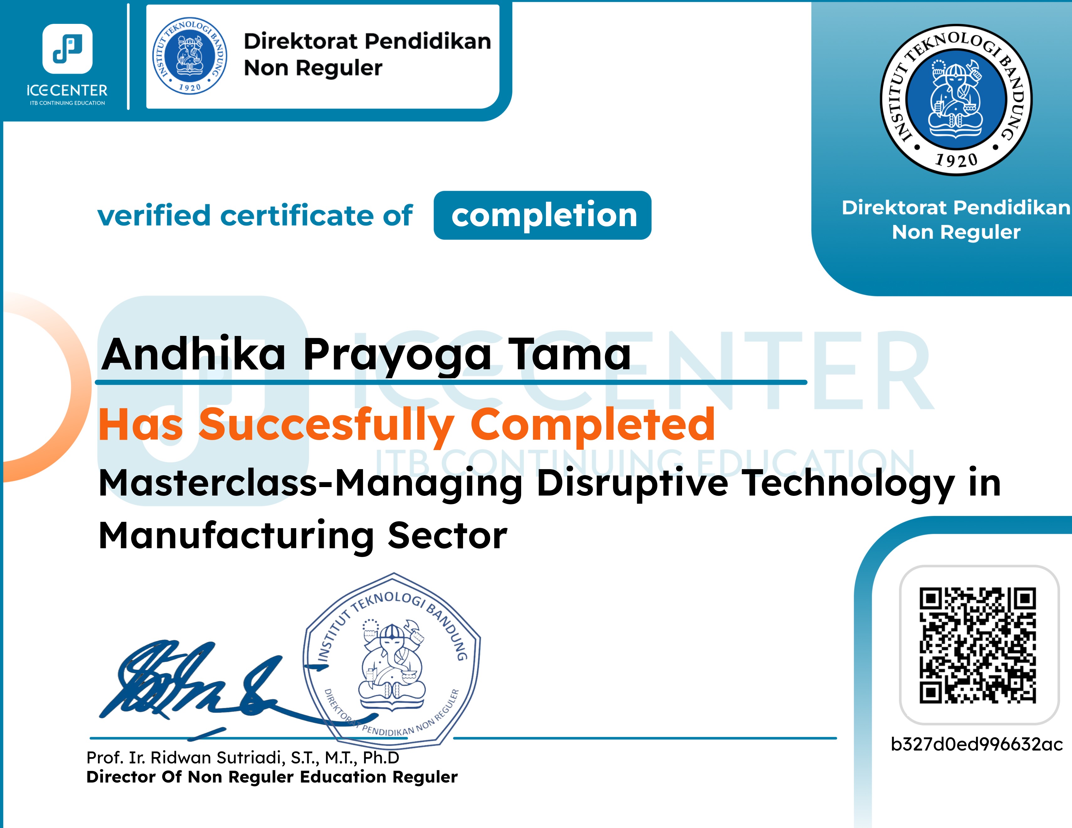 Masterclass-Managing Disruptive Technology in Manufacturing Sector