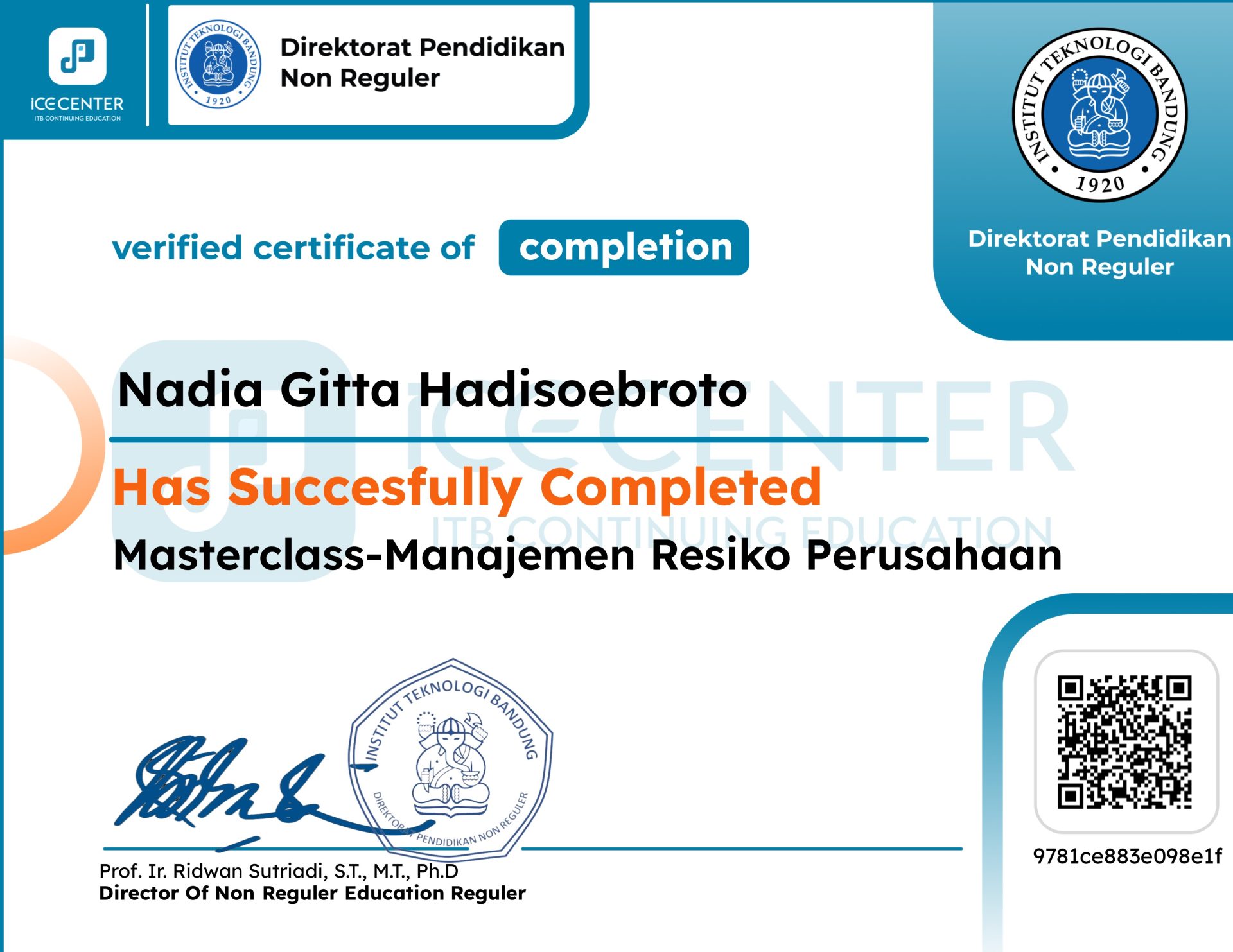Masterclass-Manajemen Resiko Perusahaan