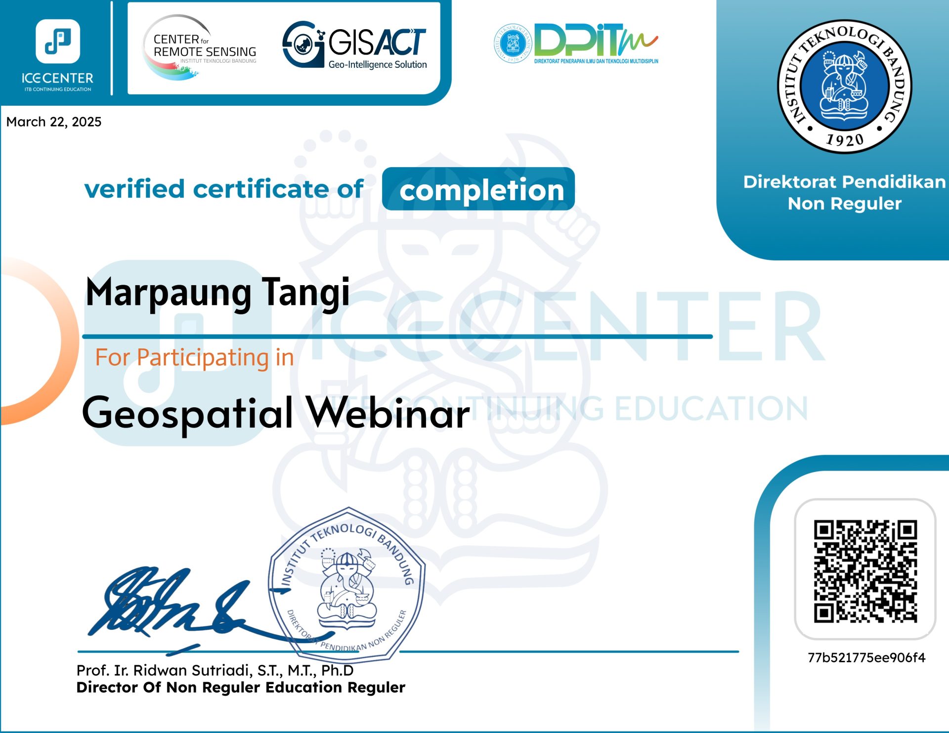 Geospatial Webinar