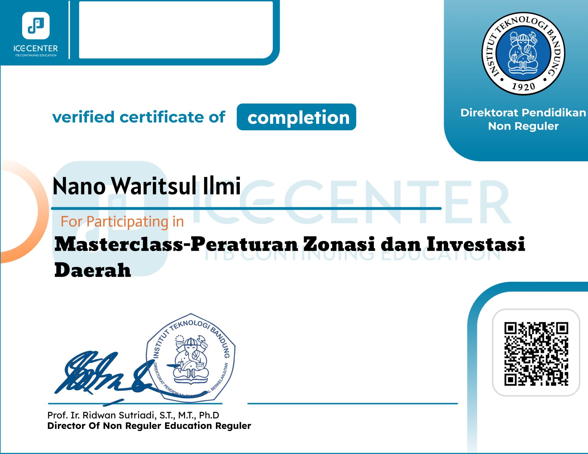 Masterclass-Peraturan Zonasi dan Investasi Daerah