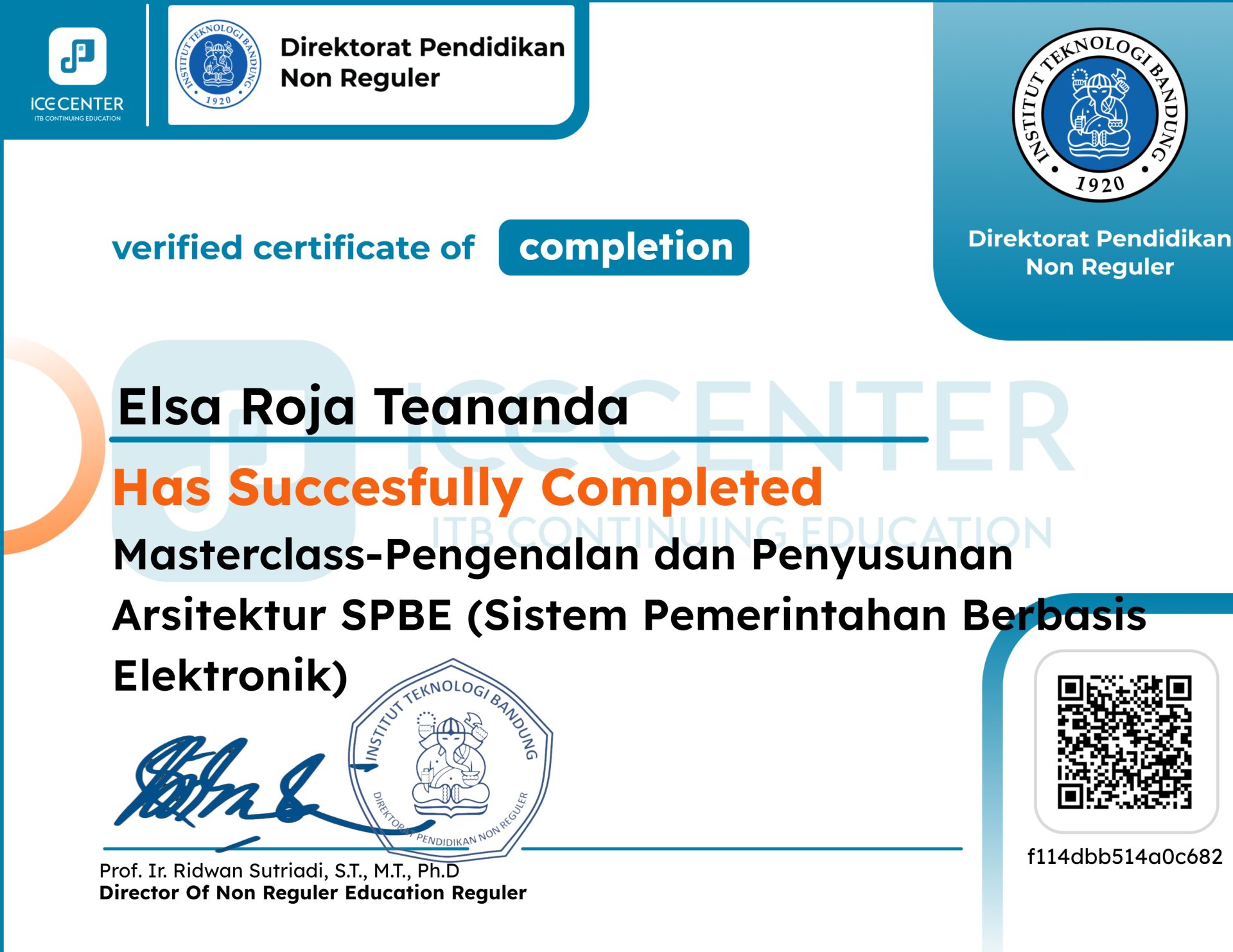 Masterclass-Pengenalan dan Penyusunan Arsitektur SPBE (Sistem Pemerintahan Berbasis Elektronik)