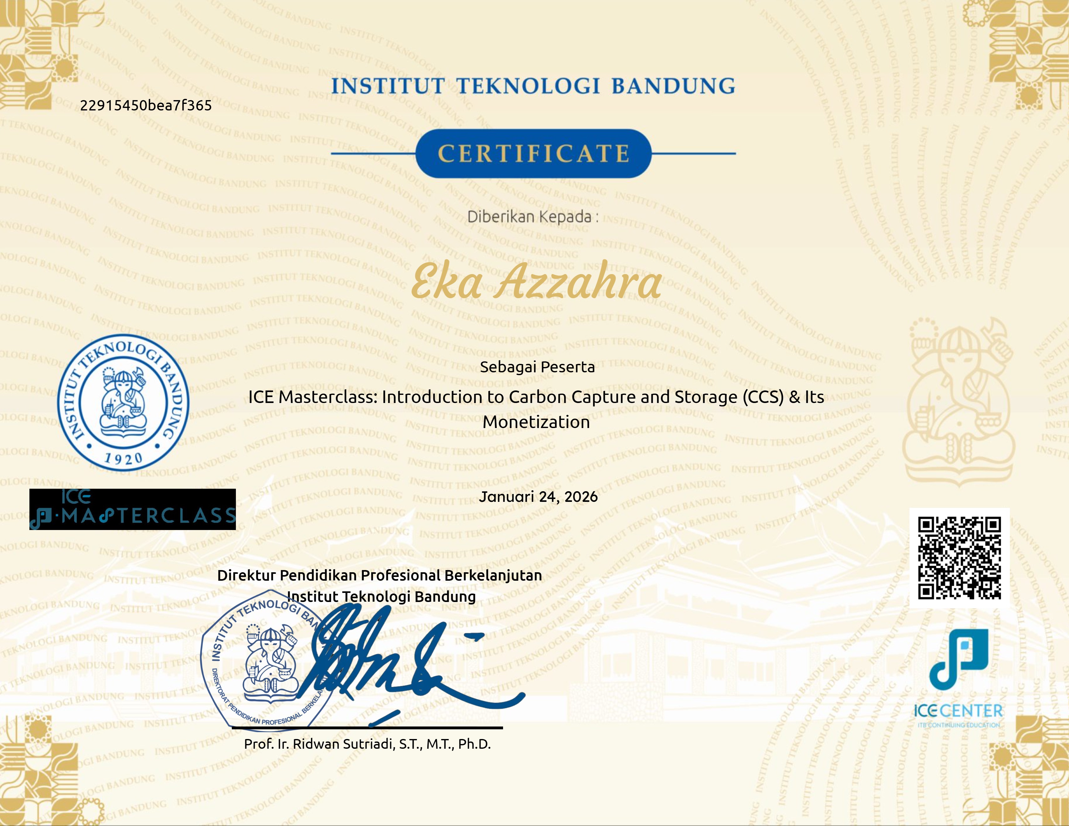 ICE Masterclass: Introduction to Carbon Capture and Storage (CCS) & Its Monetization