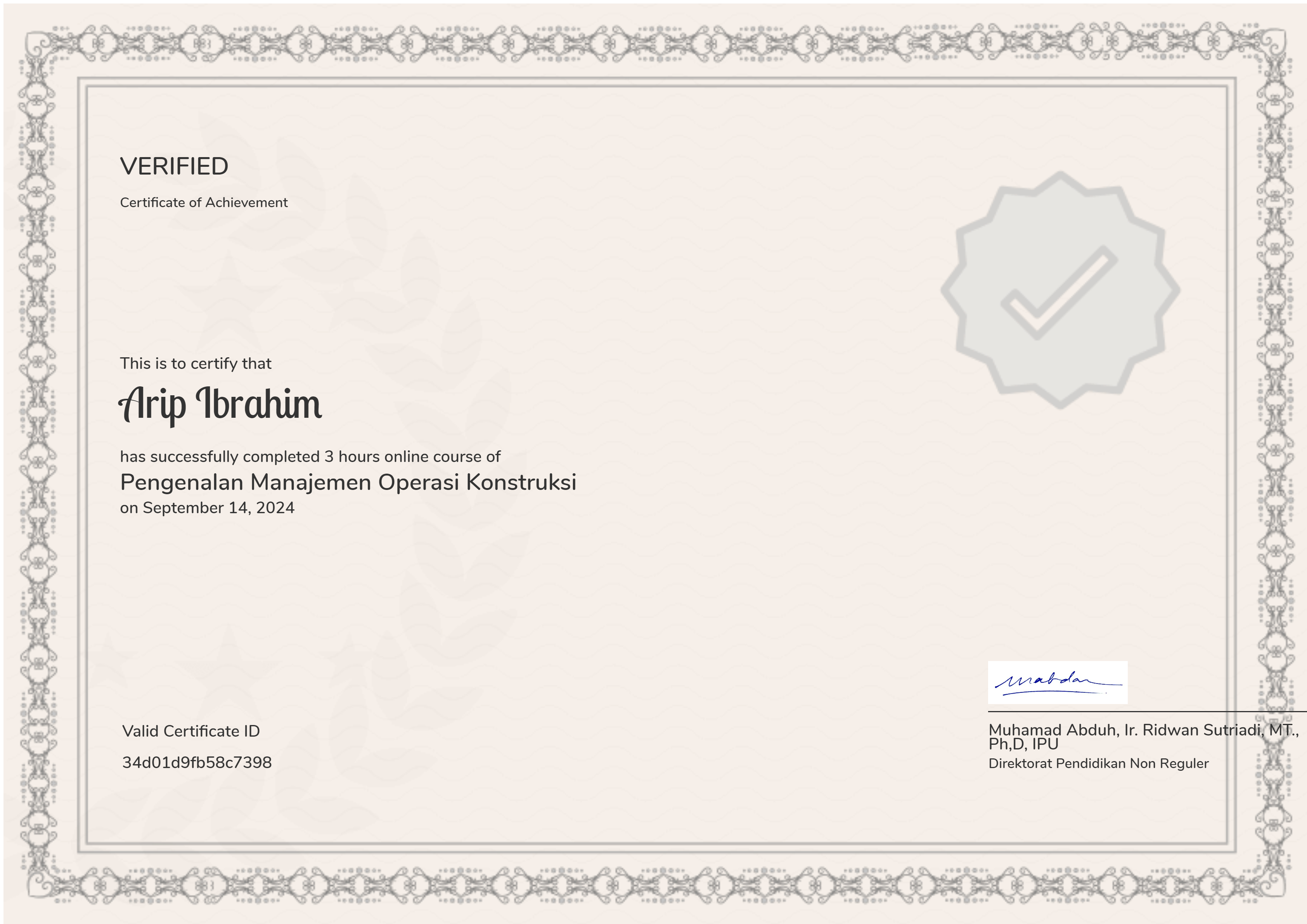 Pengenalan Manajemen Operasi Konstruksi