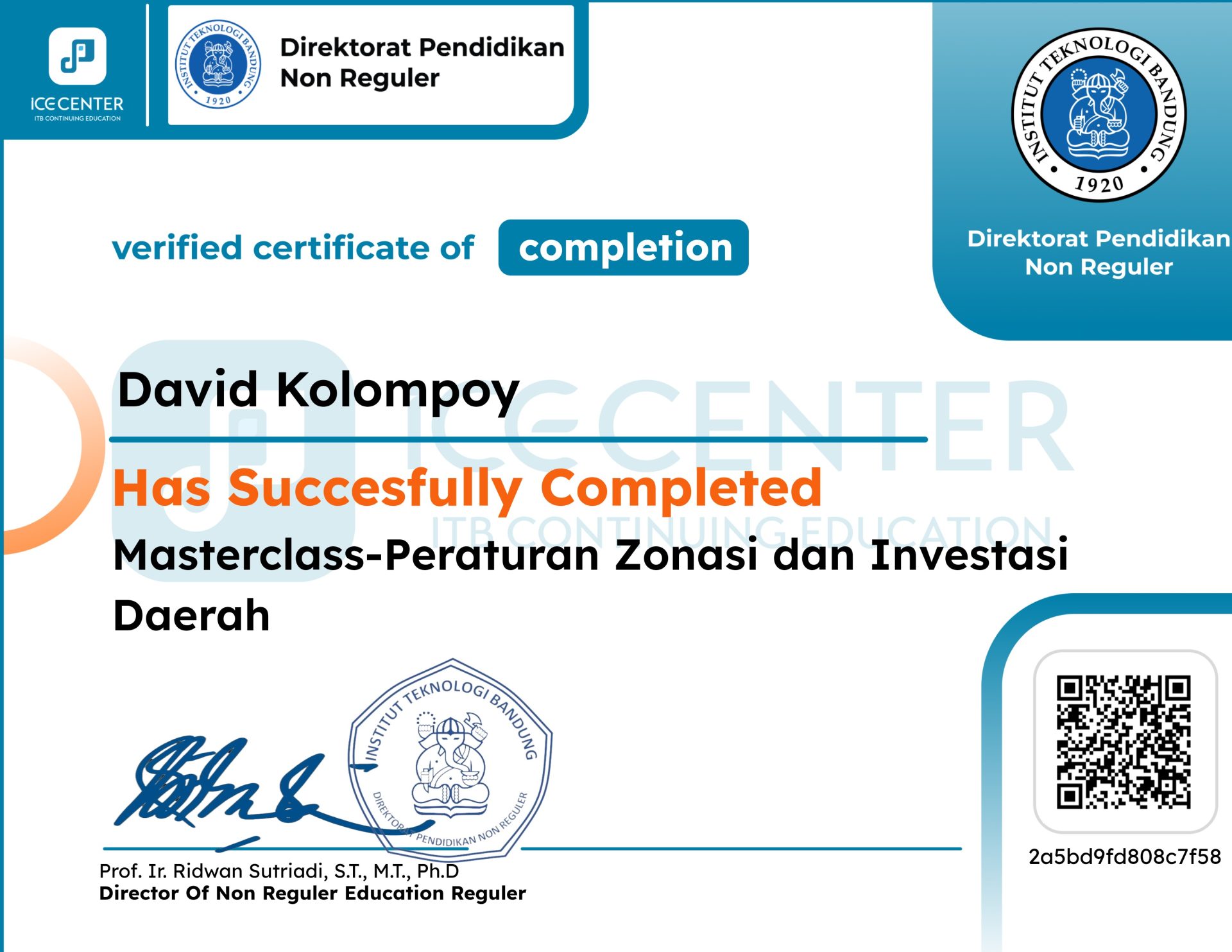 Masterclass-Peraturan Zonasi dan Investasi Daerah